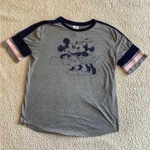 Mickey and Minnie Mouse kissing tee shirt